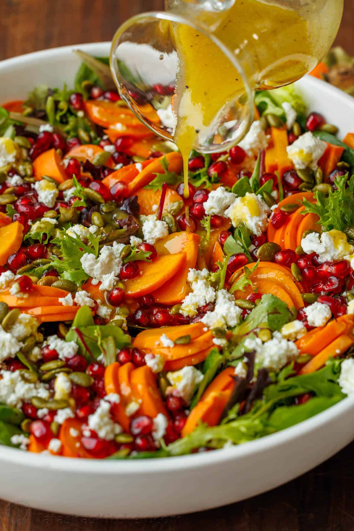 Persimmon Salad with Maple Vinaigrette