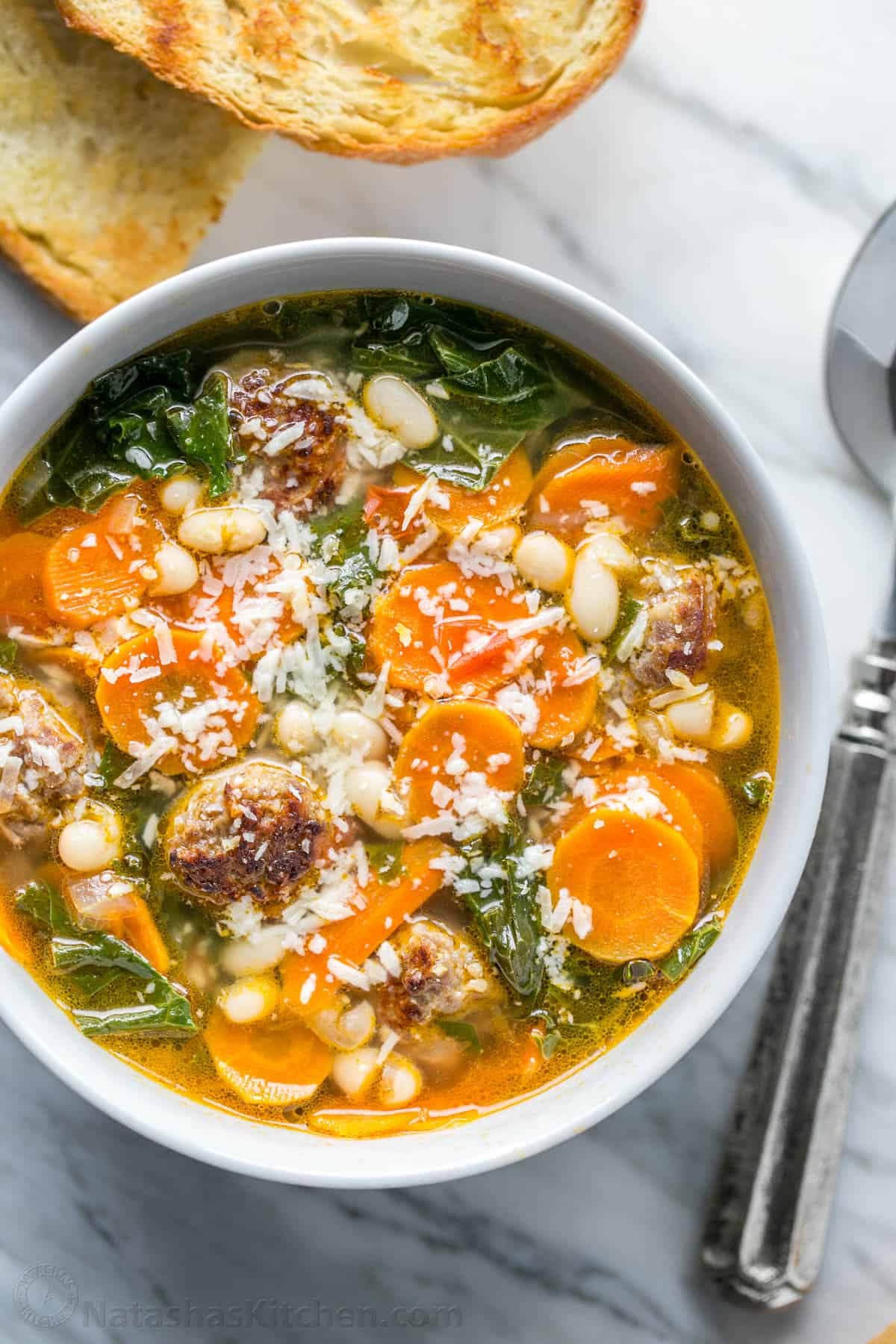 Sausage, Kale and White Bean Soup