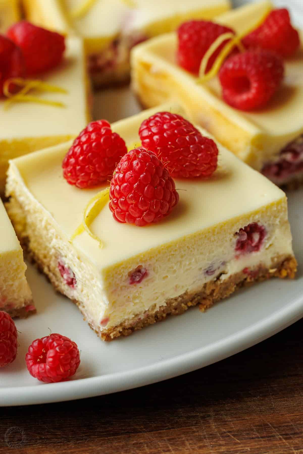 Raspberry Lemon Cheesecake Bars