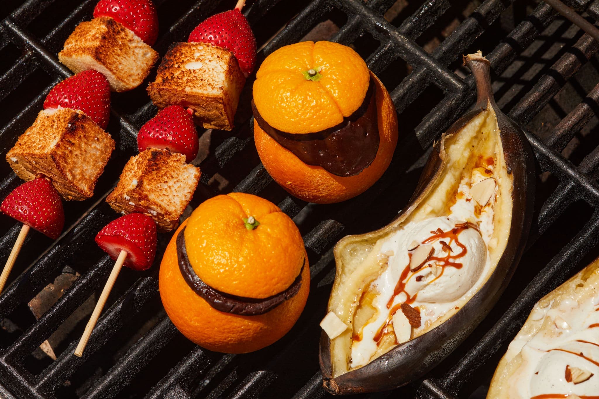 Grilled Chocolate Brownies in Oranges