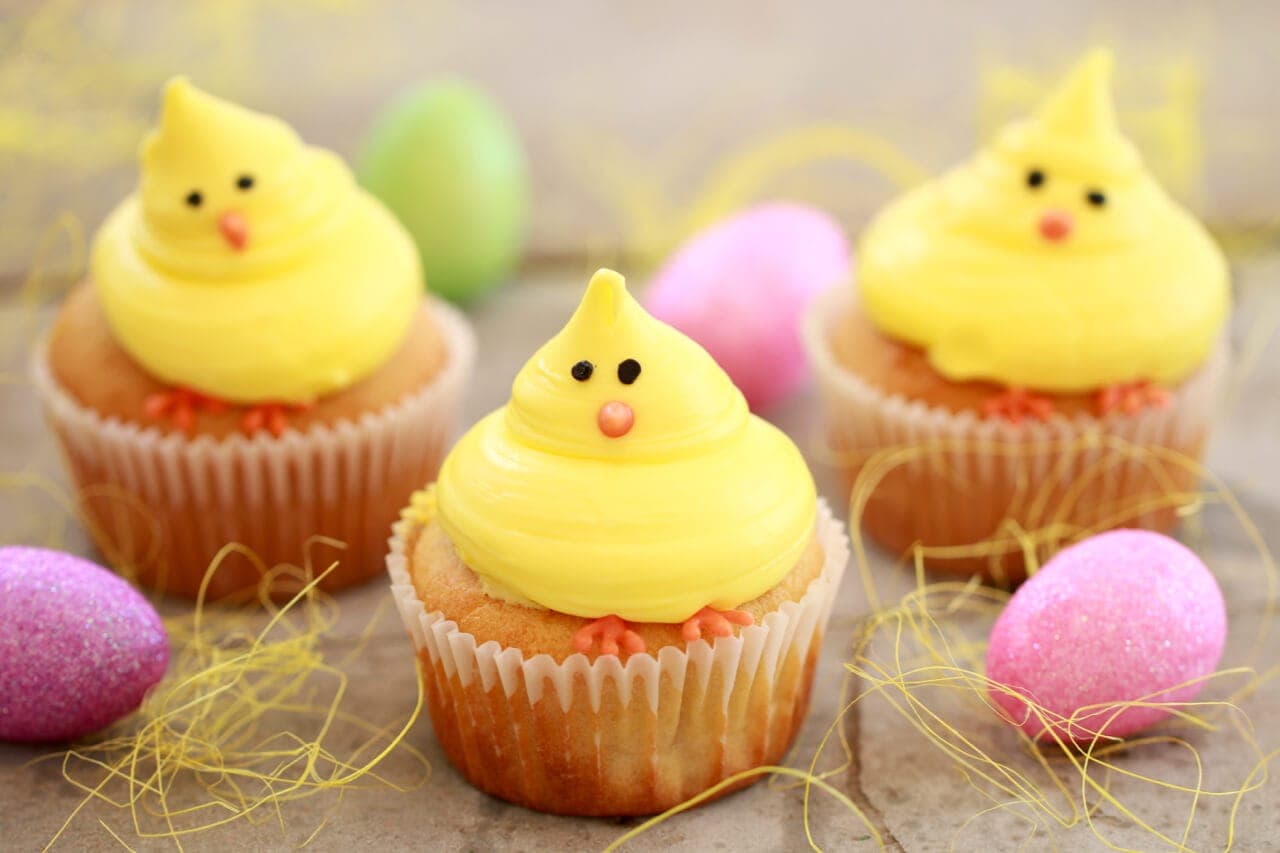 Baby Chick Vanilla Cupcakes (Small Batch Cupcakes for Spring)