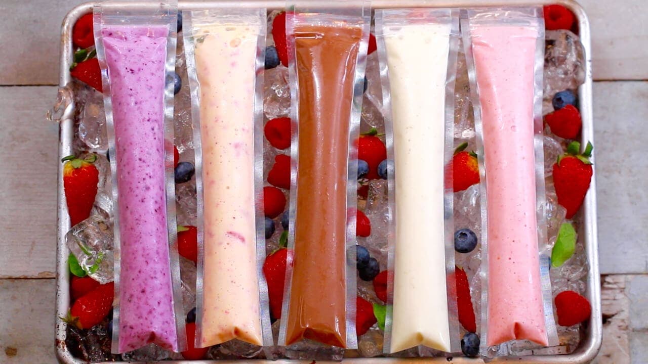 Blueberry & Lemon Frozen Yogurt Pops