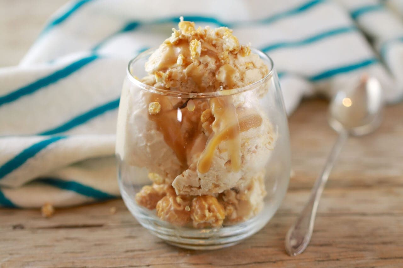 Caramel Corn Ice Cream (No Machine)