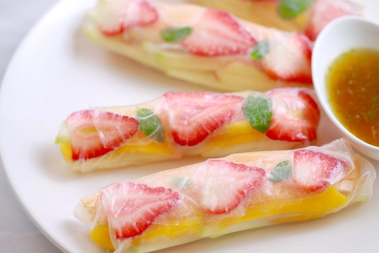 Summer Fruit Spring Rolls