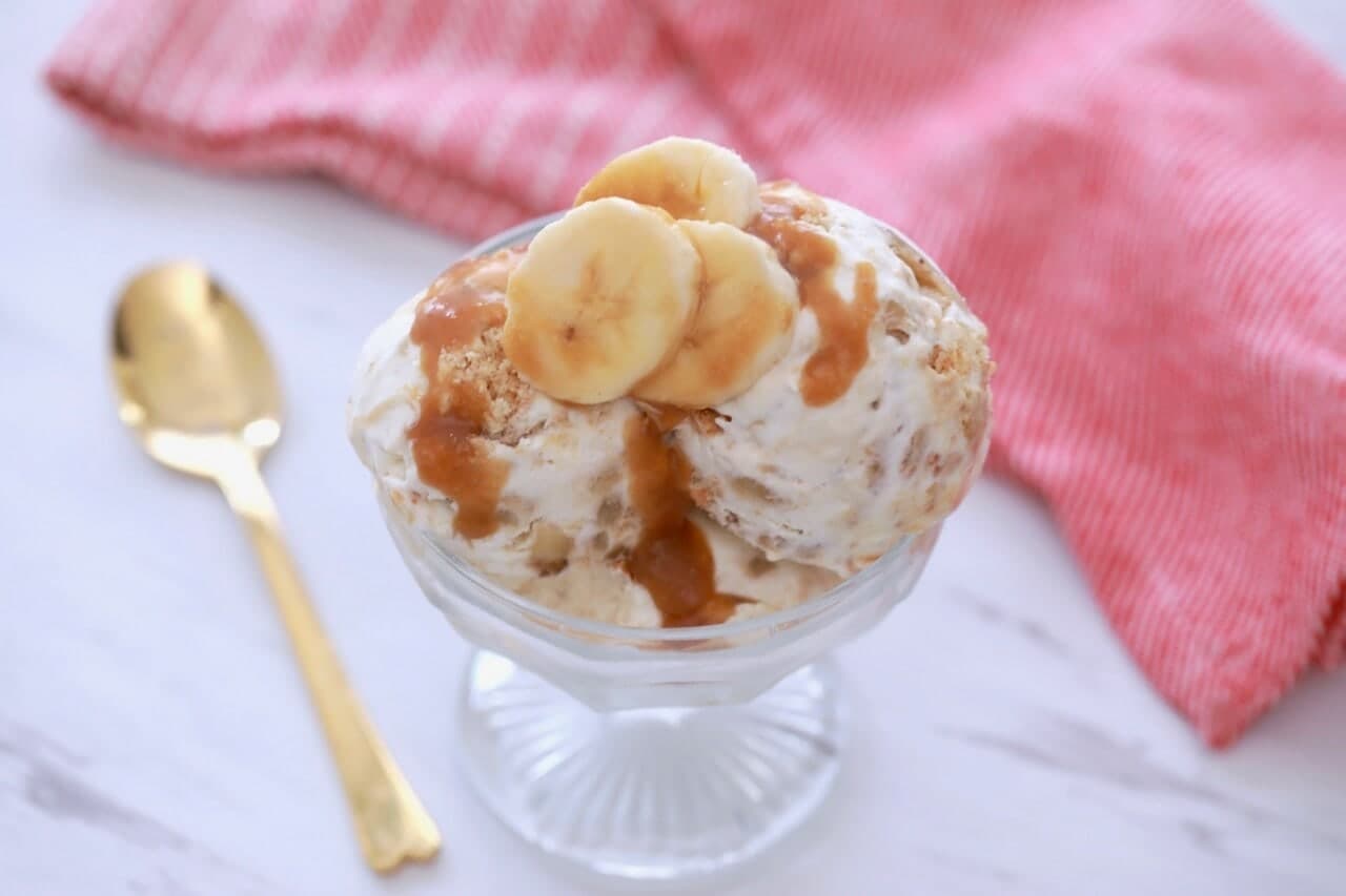Banoffee Pie Ice Cream (No Machine)