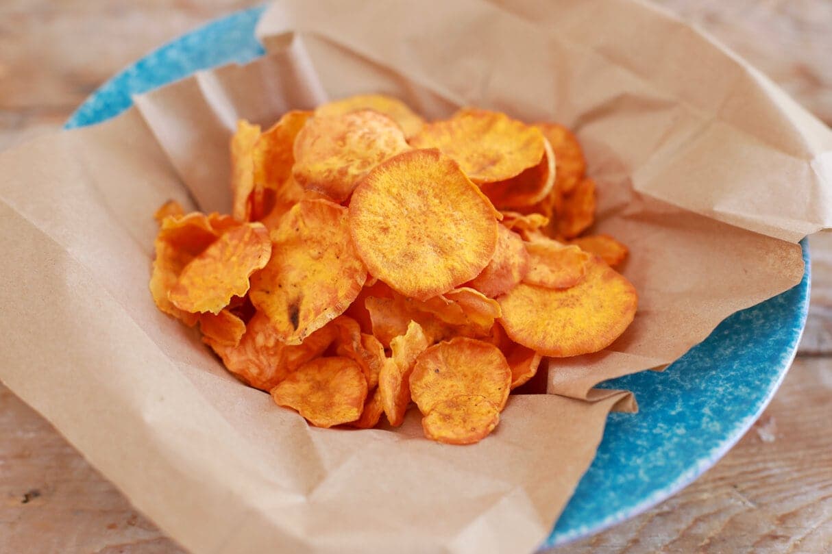 Microwave Sweet Potato Chips
