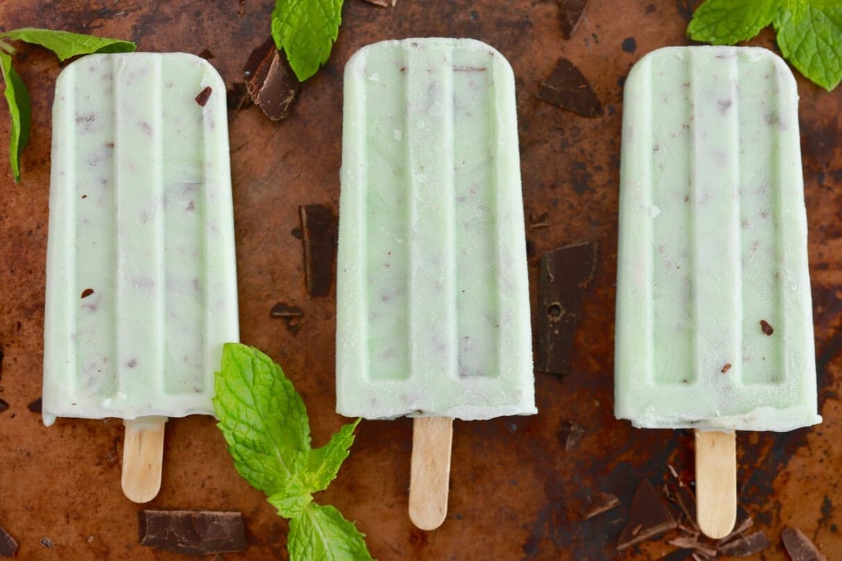 Mint Chocolate Chip Popsicles Recipe