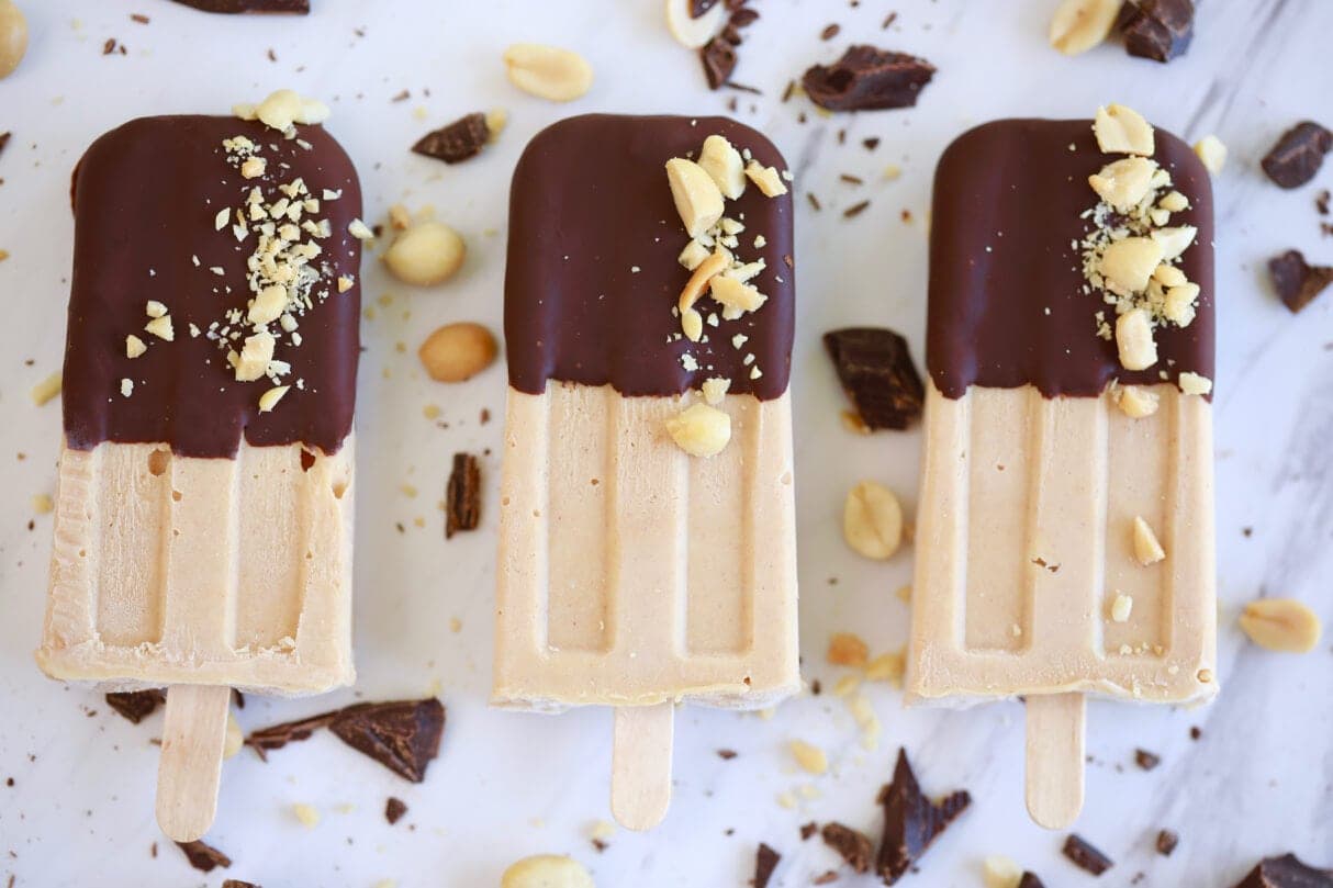Chocolate and Peanut Butter Popsicles Recipe