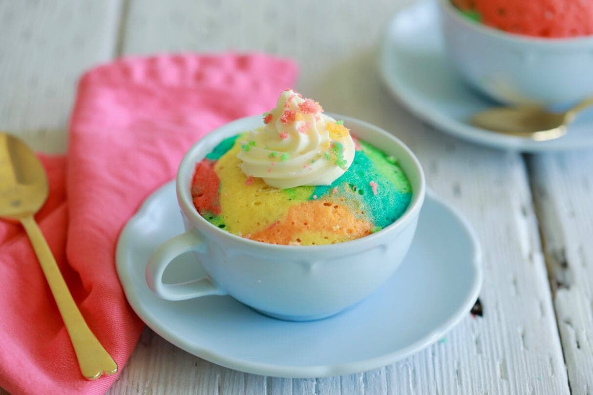 Rainbow Mug Cake Recipe