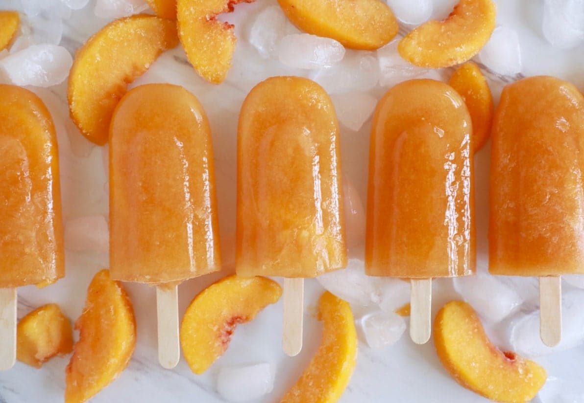 Ginger Peach Tea Popsicles