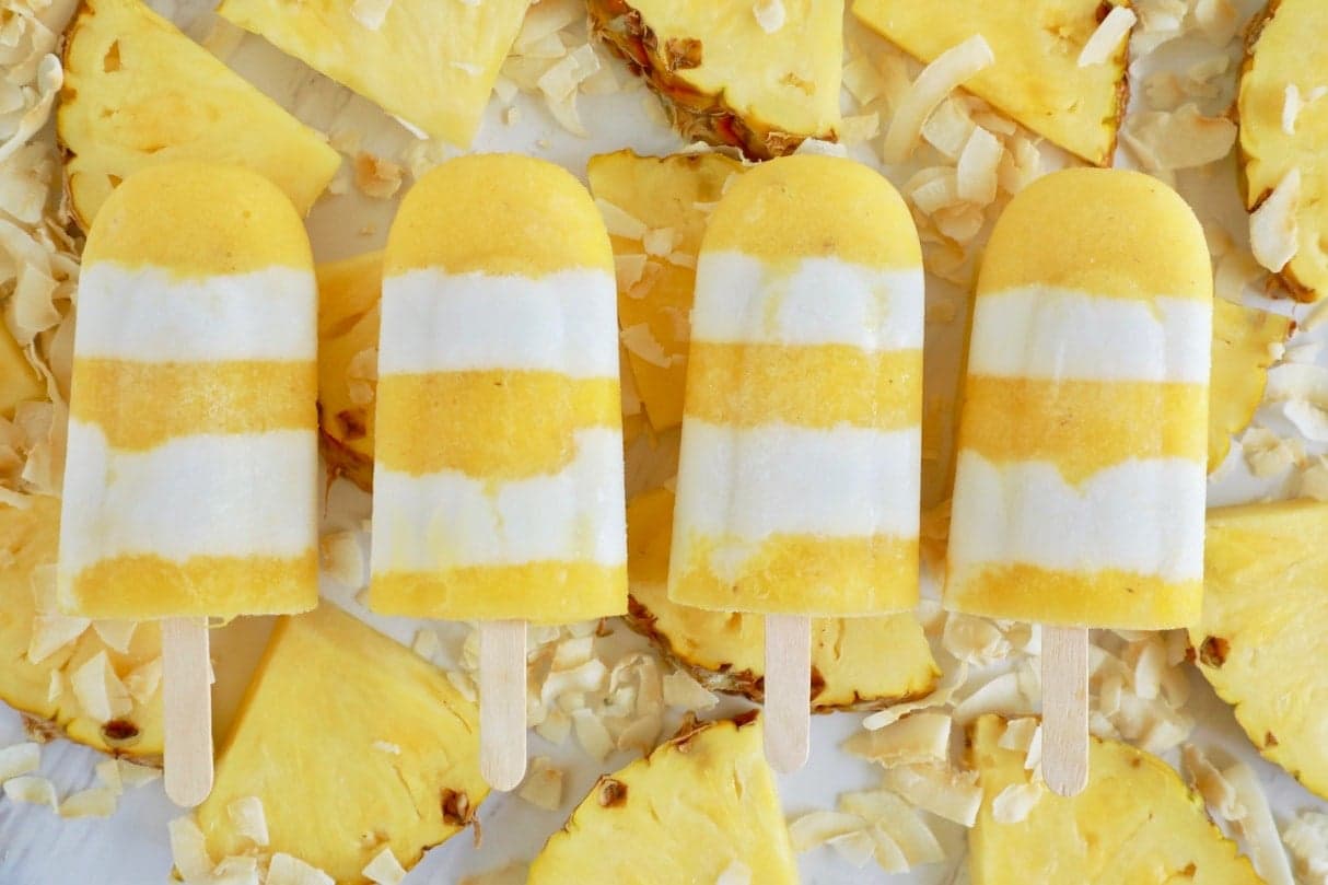 Piña Colada Popsicles