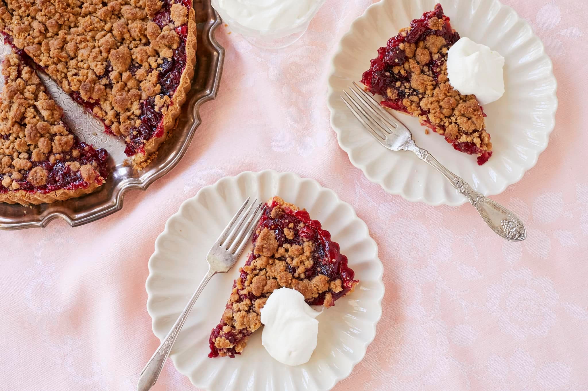 Cranberry Orange Crumb Tart