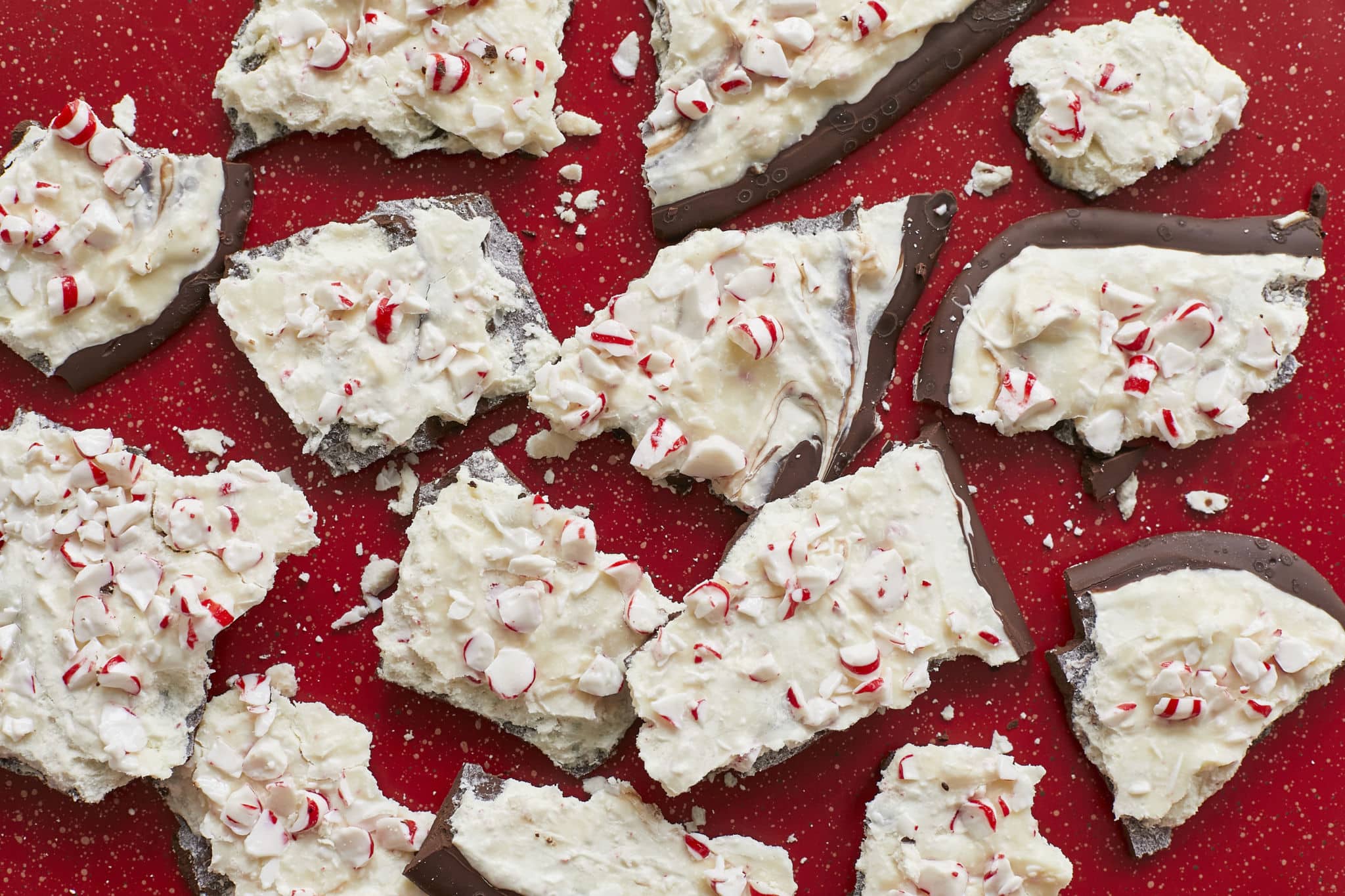 Candy Cane And Chocolate Peppermint Bark