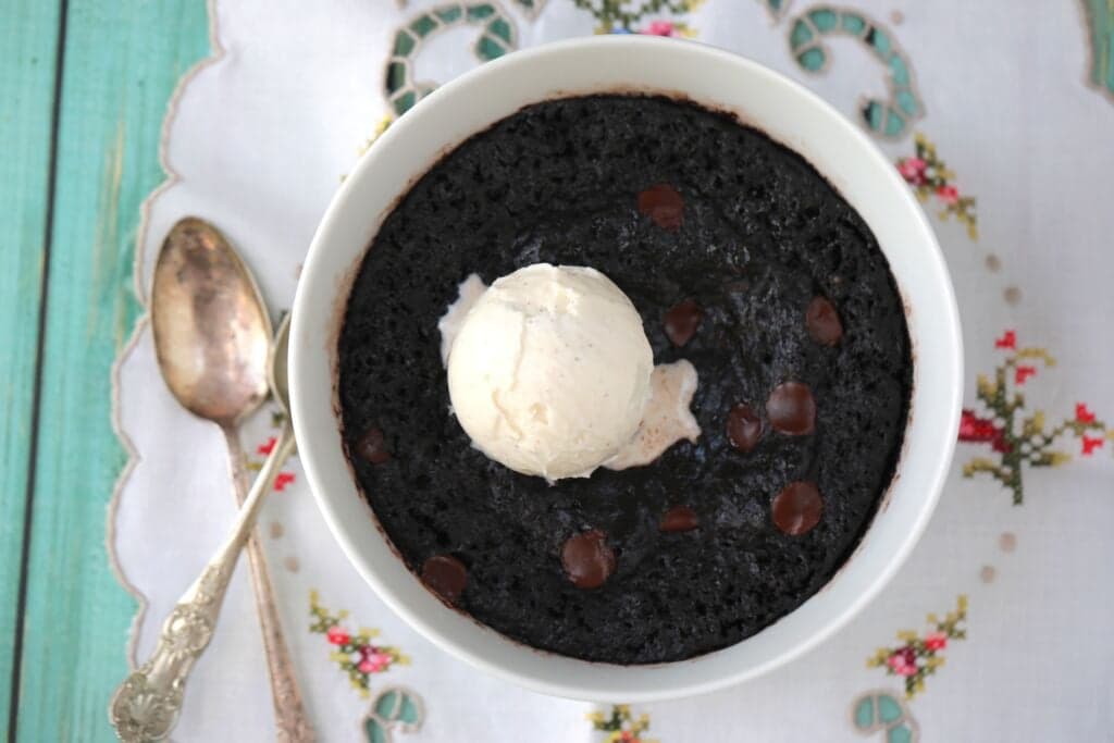 2-Minute Microwave Brownie Bowl