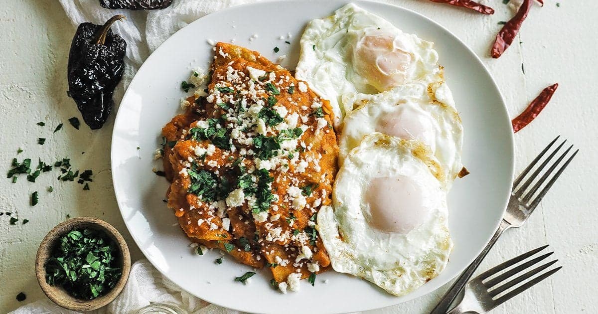 Homemade Chilaquiles Recipe (Rojos Style)