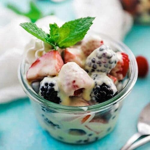 Crème Anglaise Recipe and Fresh Berries