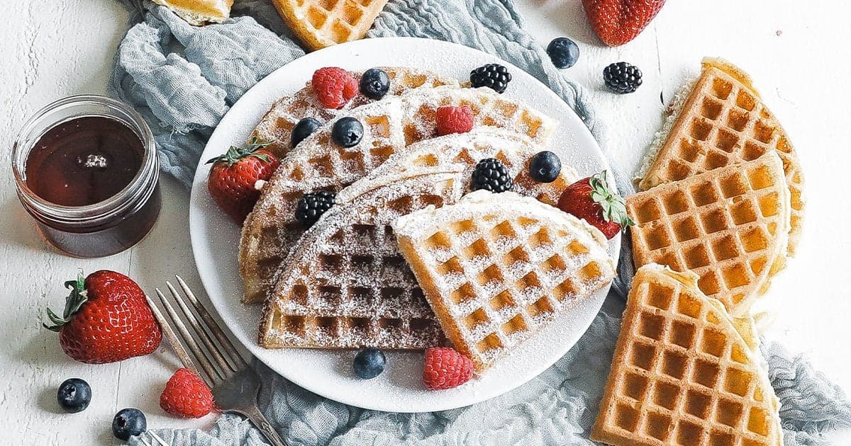 Homemade Belgian Waffles Recipe (Brussels Style)