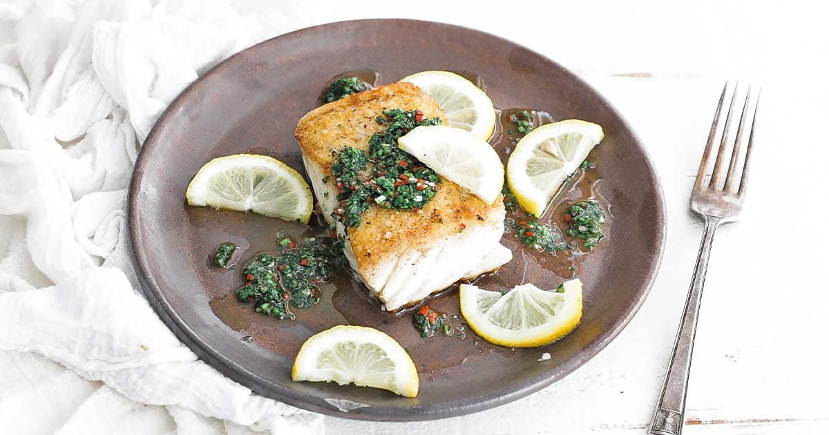 Halibut with Chimichurri Sauce