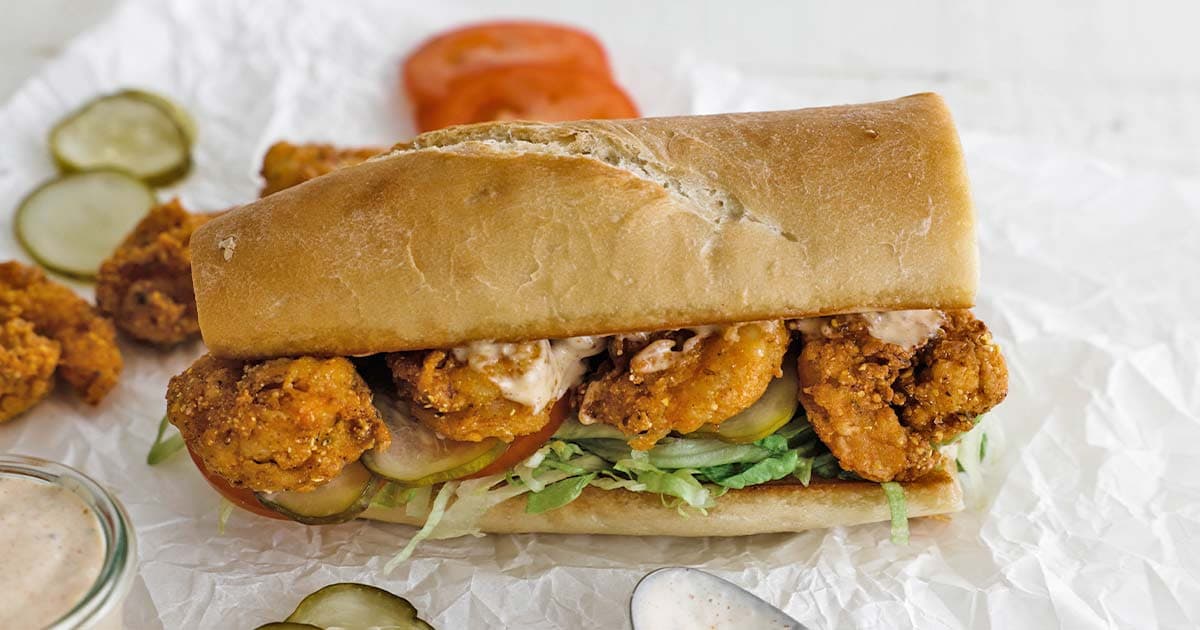 New Orleans Shrimp Po Boy Sandwich Recipe