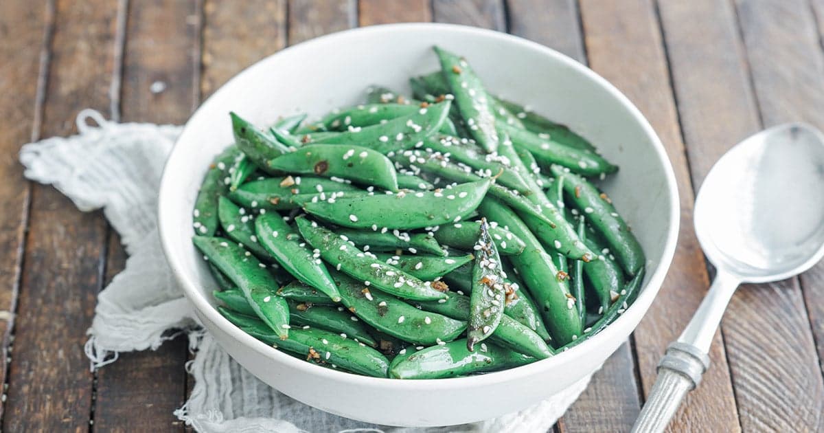 Sesame Garlic Snap Peas