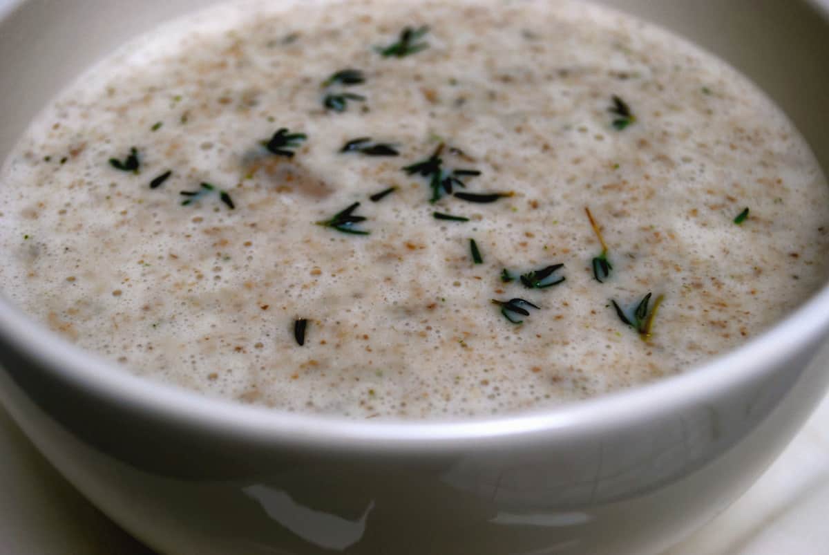 Creamy Mushroom and Thyme Soup