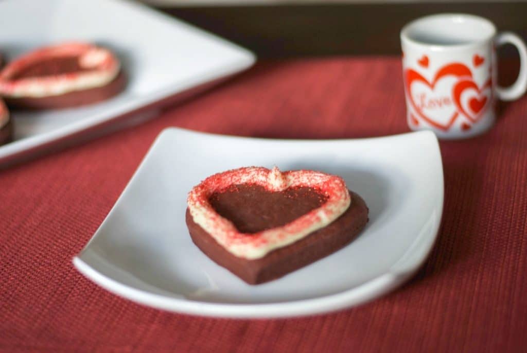 Red Velvet Sugar Cookies with Cream Cheese Frosting