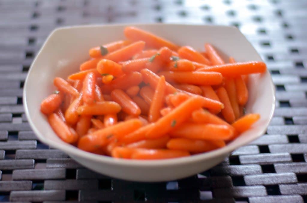 Maple and Sage Glazed Petite Carrots