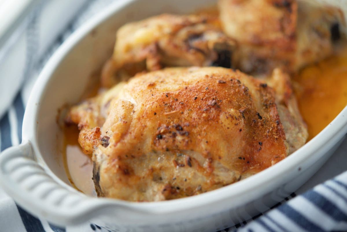 Baked Cajun Chicken Thighs