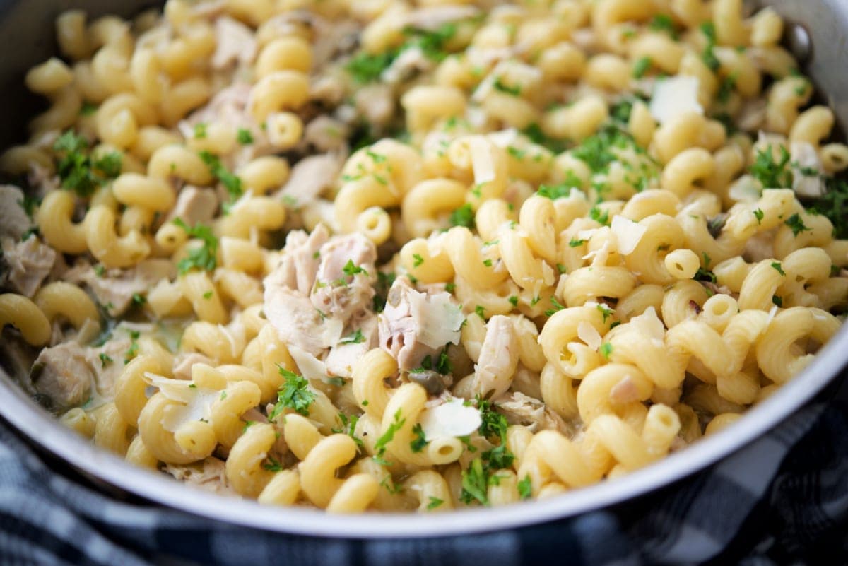 Skillet Turkey Piccata Pasta
