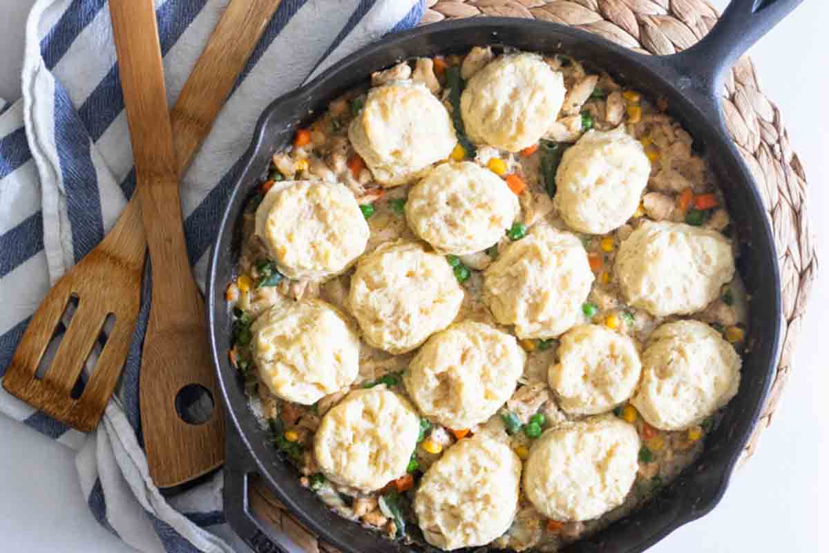 Chicken Pot Pie With Homemade Biscuits