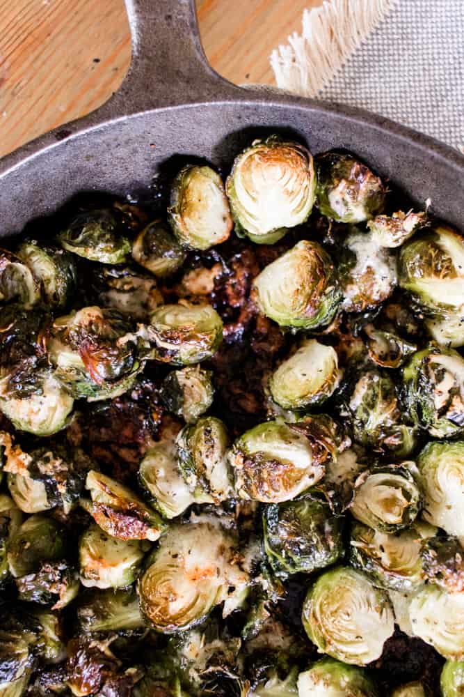 Garlic Parmesan Roasted Brussel Sprouts
