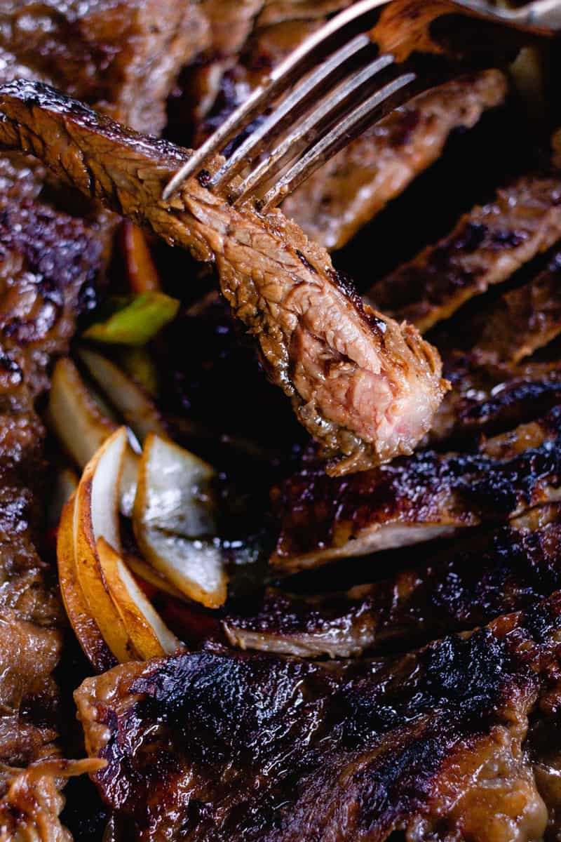 Cast Iron Skirt Steak Fajitas