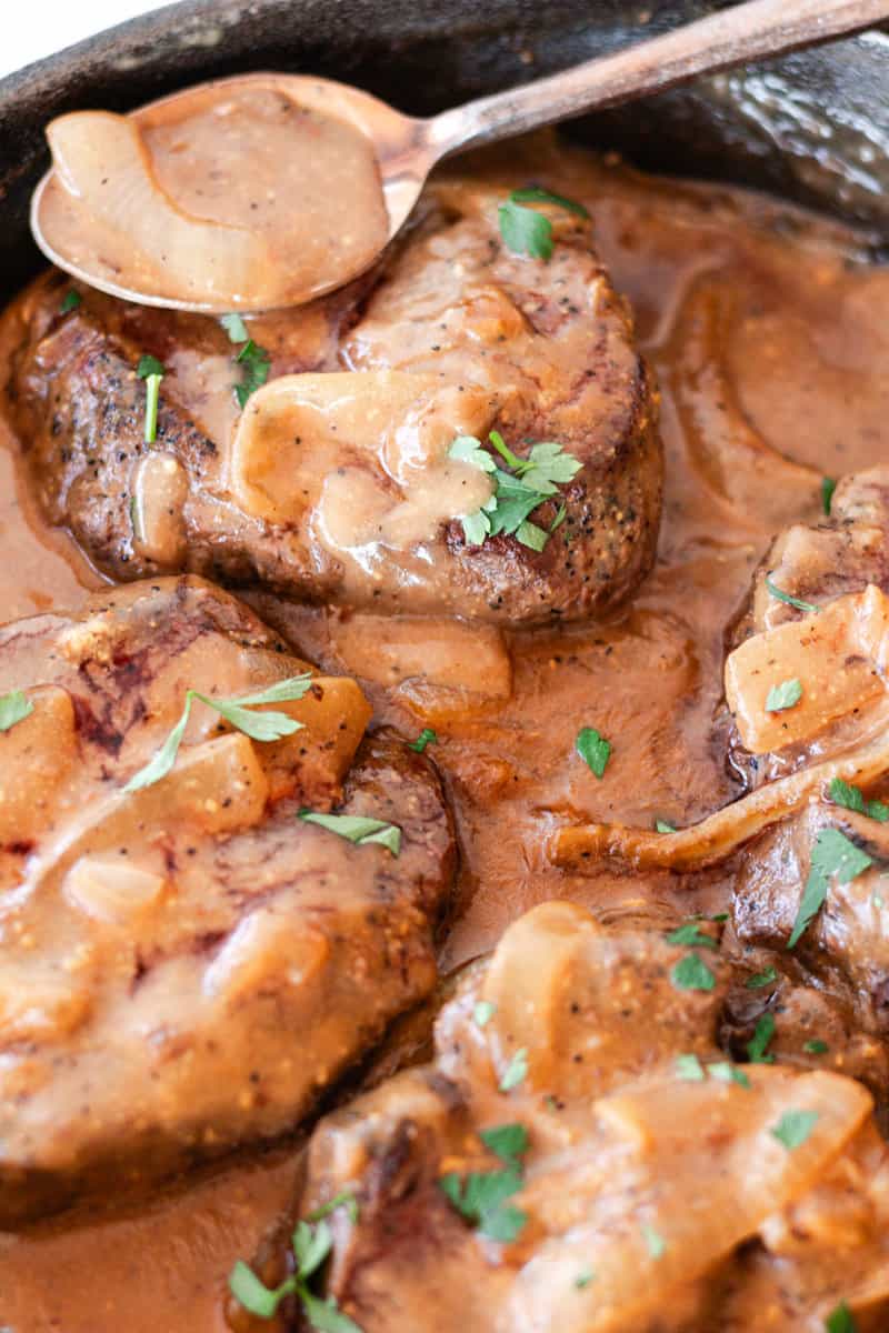 Creamy Smothered Moose Chops