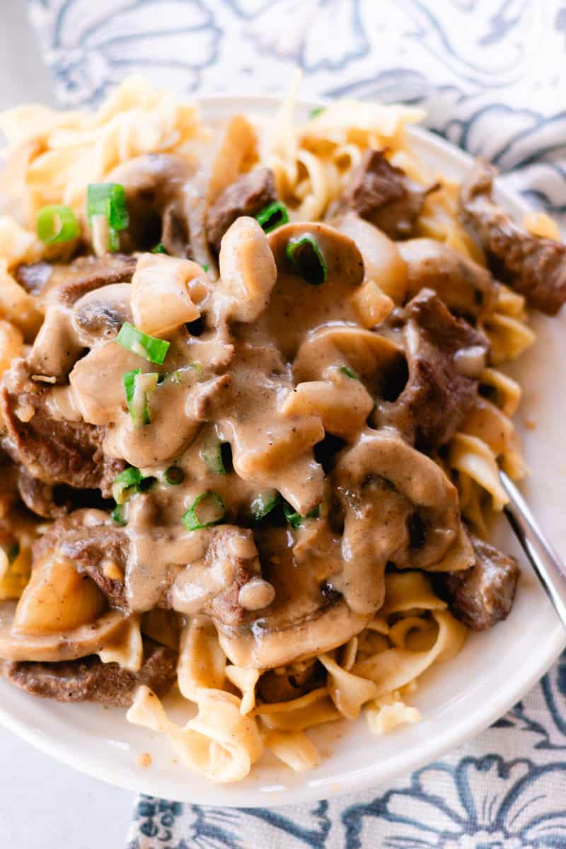 Elk Steak Stroganoff