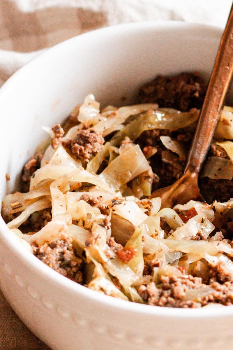Easy Ground Beef and Cabbage