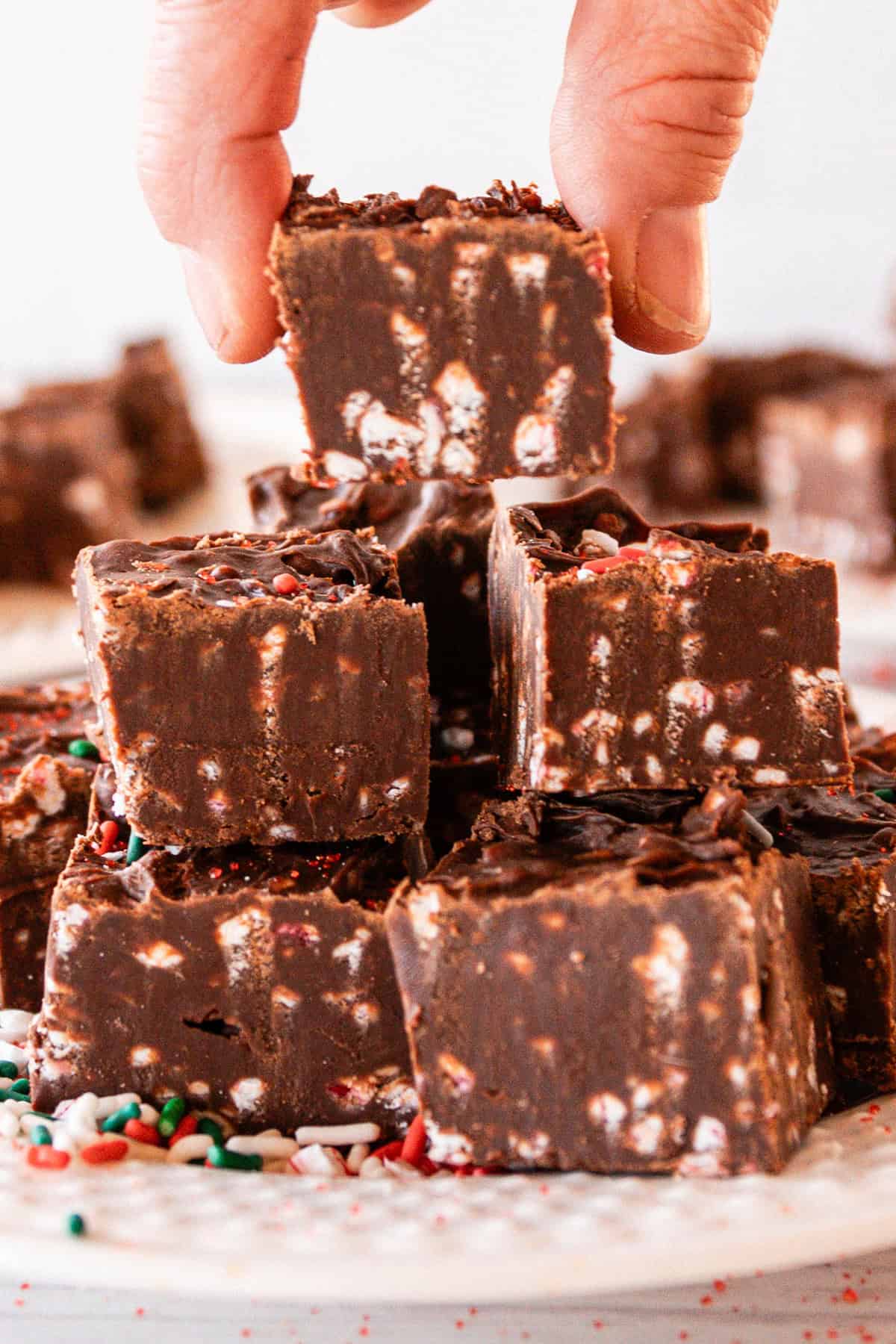 Candy Cane Fudge