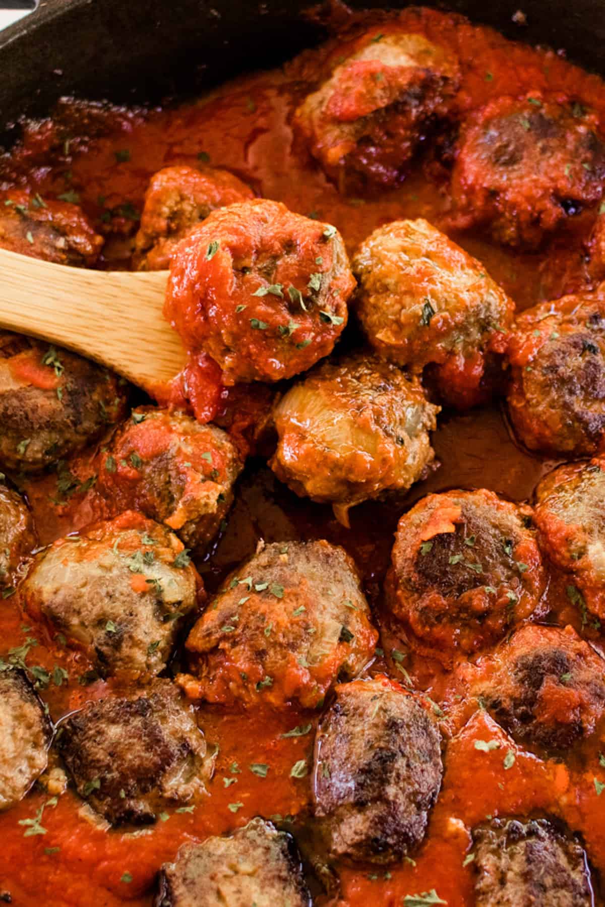 Stovetop Meatballs with Marinara Sauce