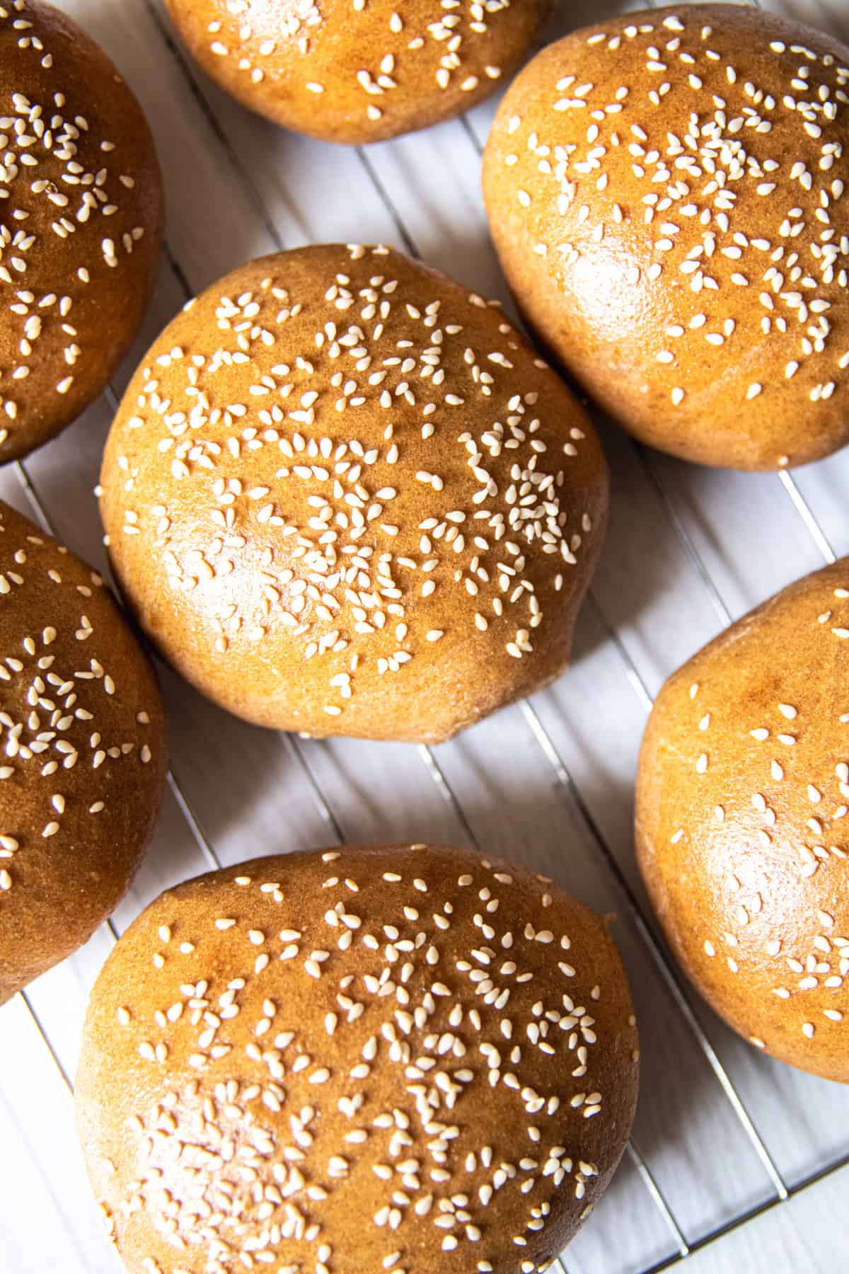 Fresh Milled Flour Hamburger Buns