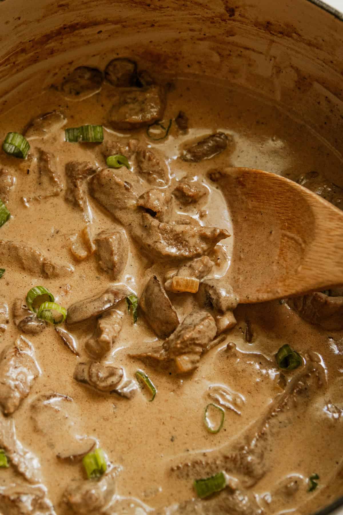 Dutch Oven Beef Stroganoff