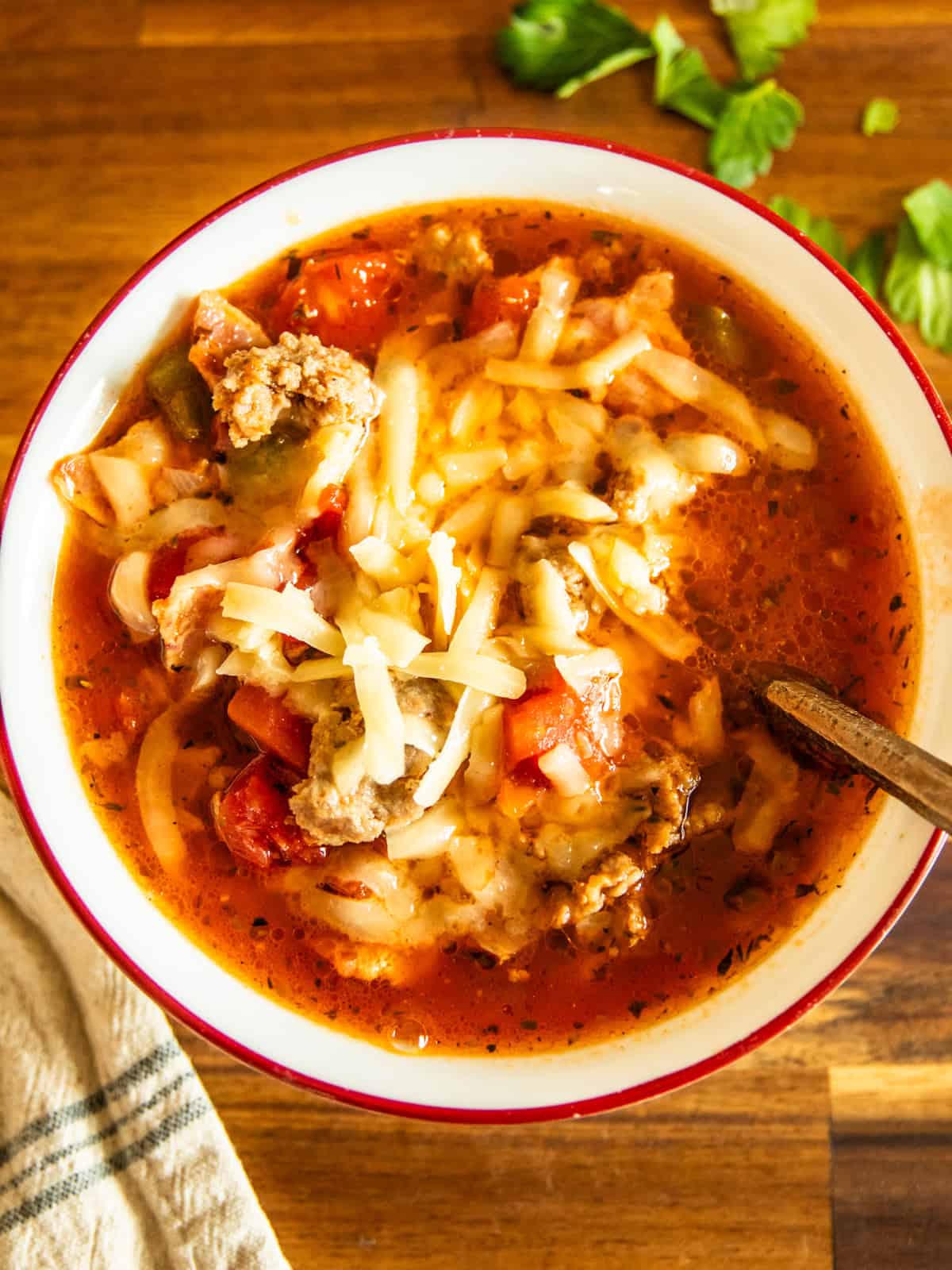 Dutch Oven Pizza Soup