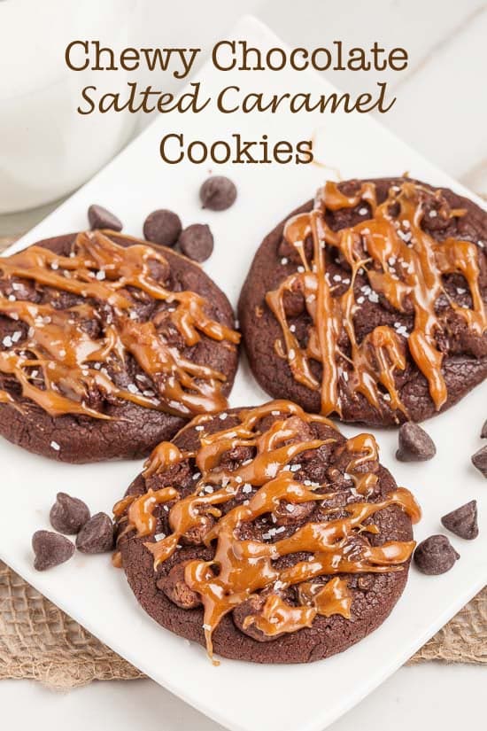 Chewy Chocolate Salted Caramel Cookies