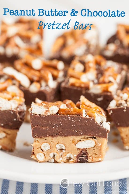 Chocolate Peanut Butter Pretzel Bars