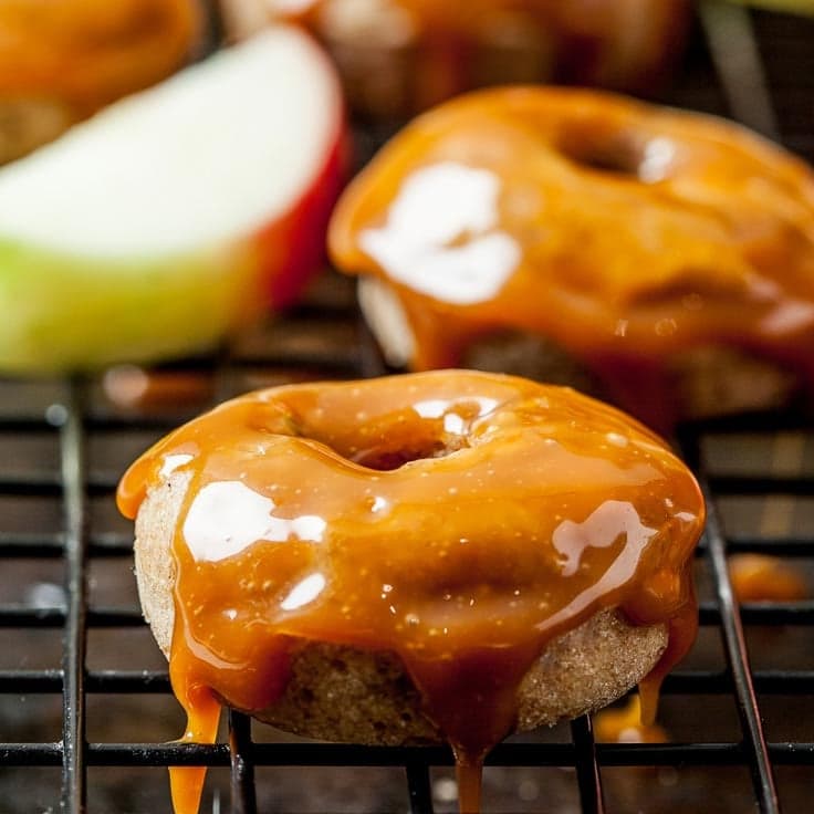 Caramel Apple Baked Donuts