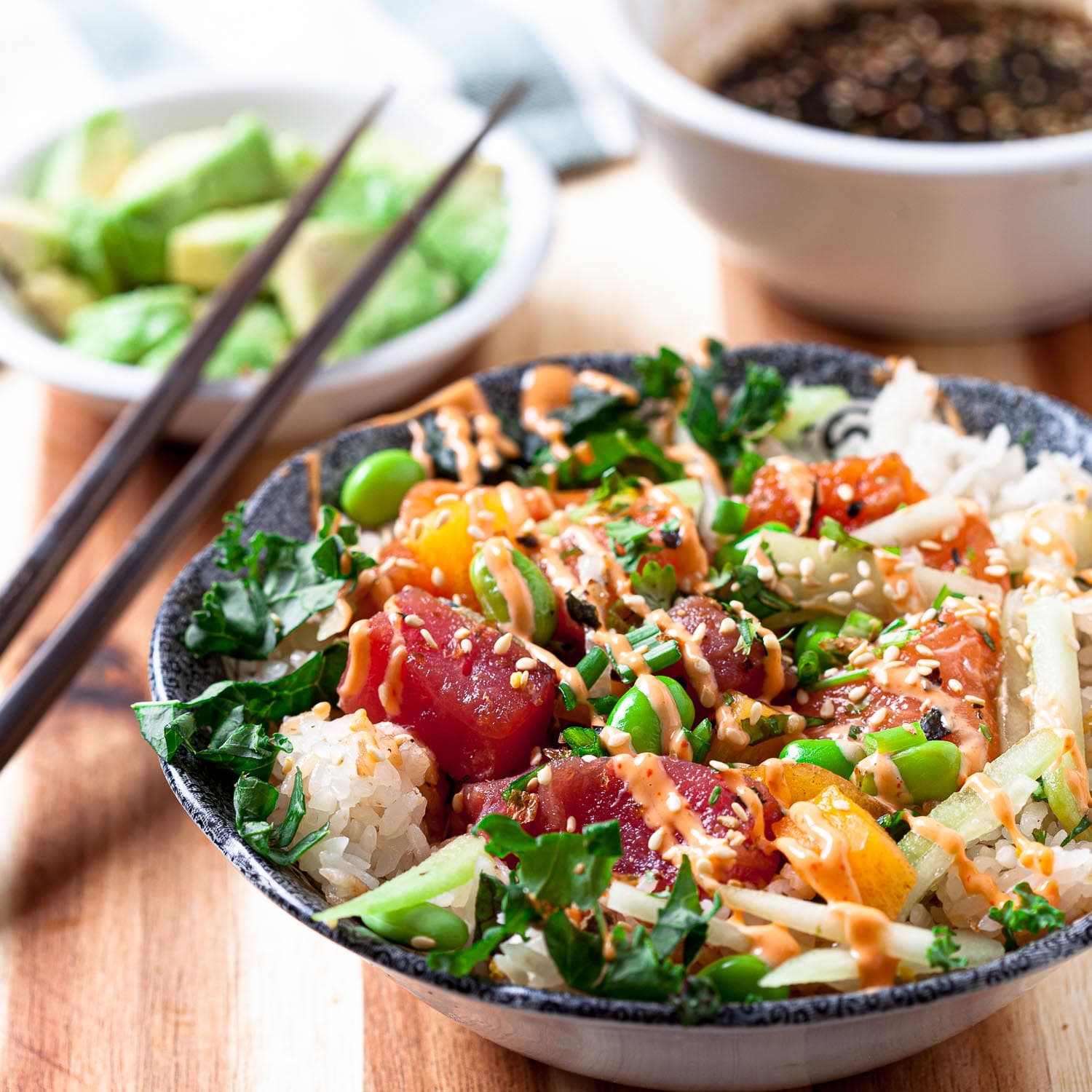 Poke Bowl Recipe (with Sriracha Mayo!)