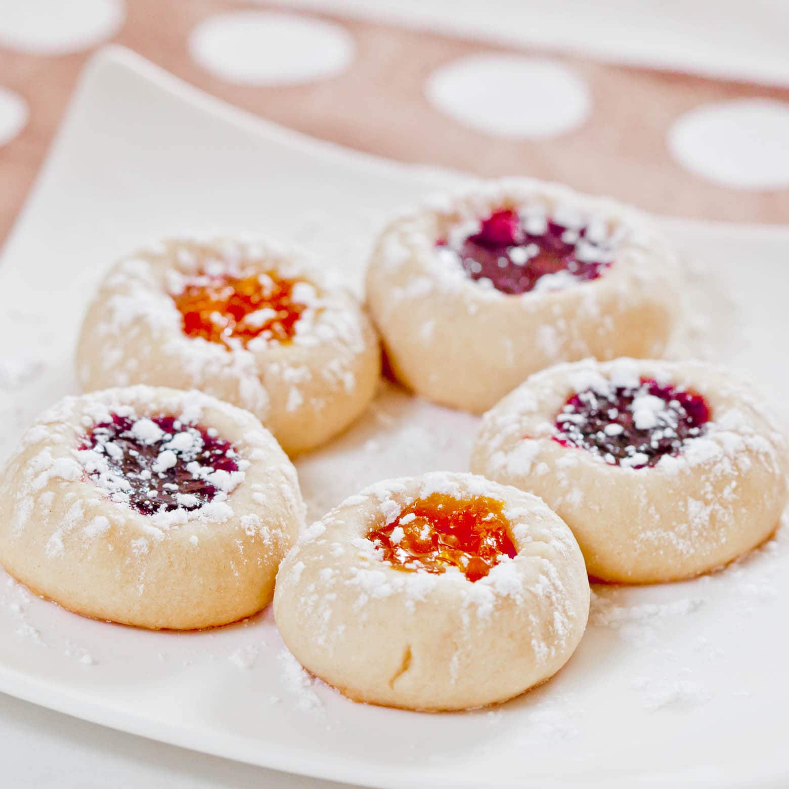 Buttery Jam Thumbprint Cookies