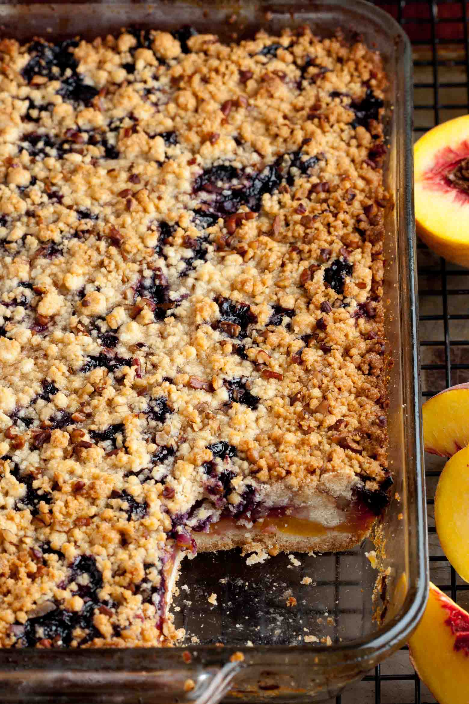 Peach Blueberry Crumb Bars