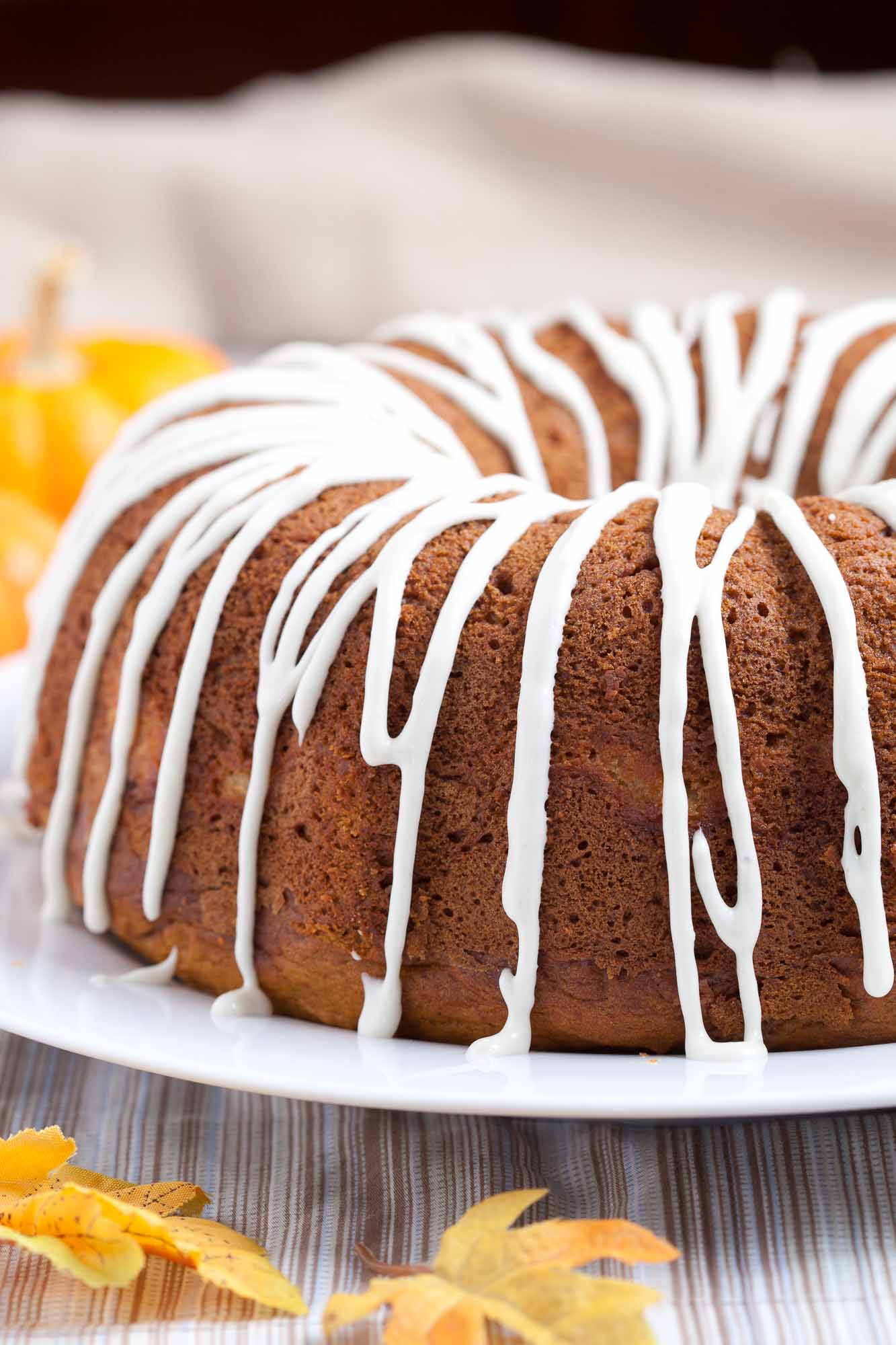 Pumpkin Bundt Cake with Cream Cheese Frosting