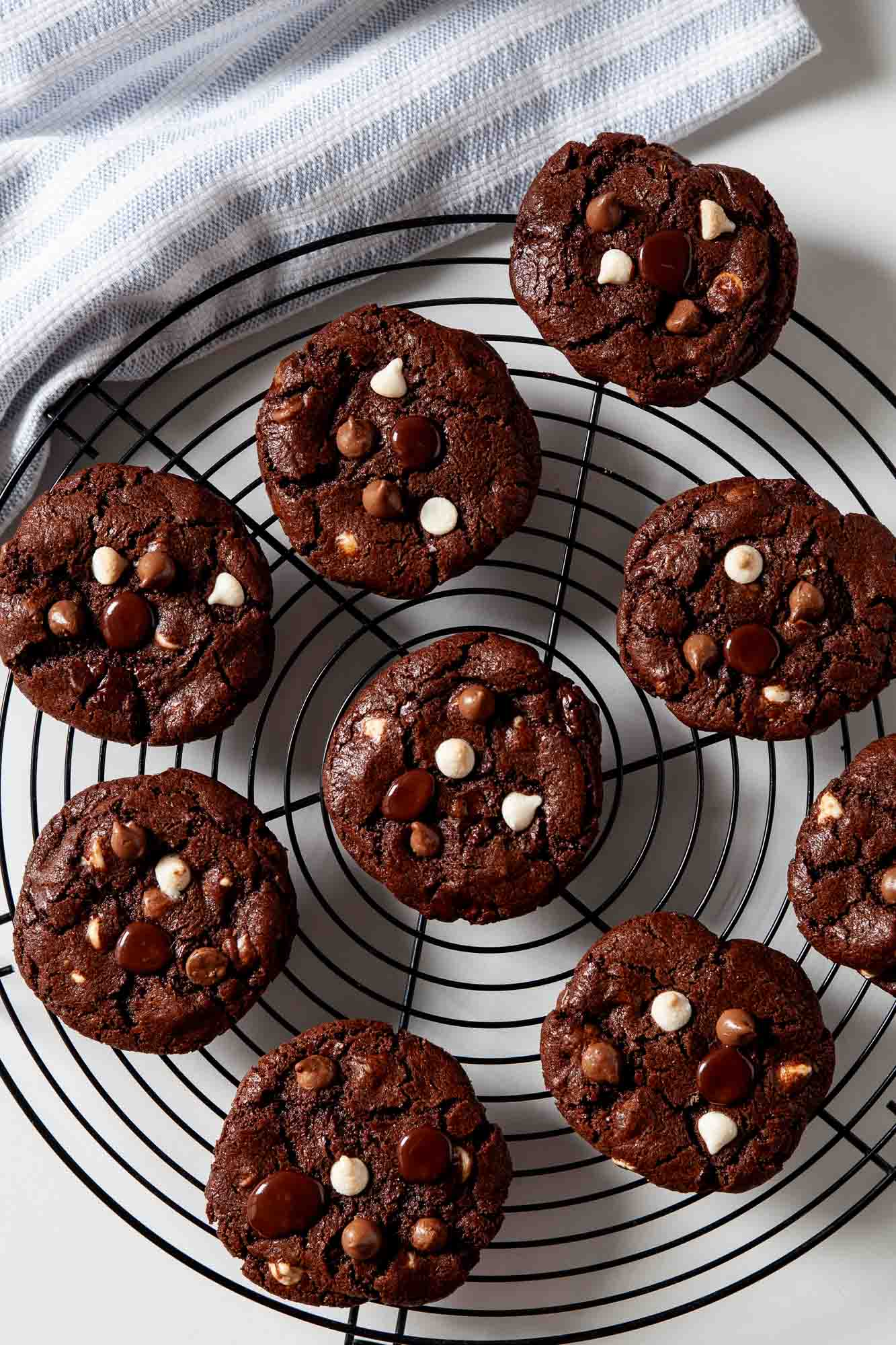 Triple Chocolate Chip Cookies