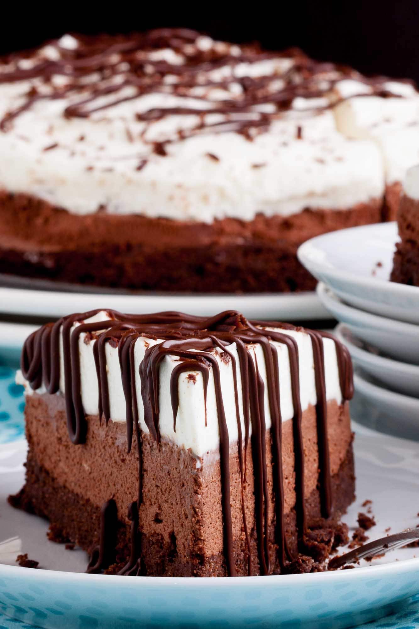 Triple Chocolate Mousse Cake