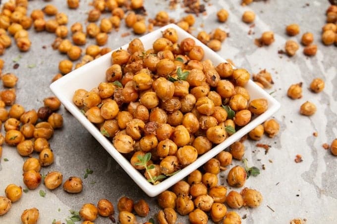 Garlic Roasted Chickpeas Recipe
